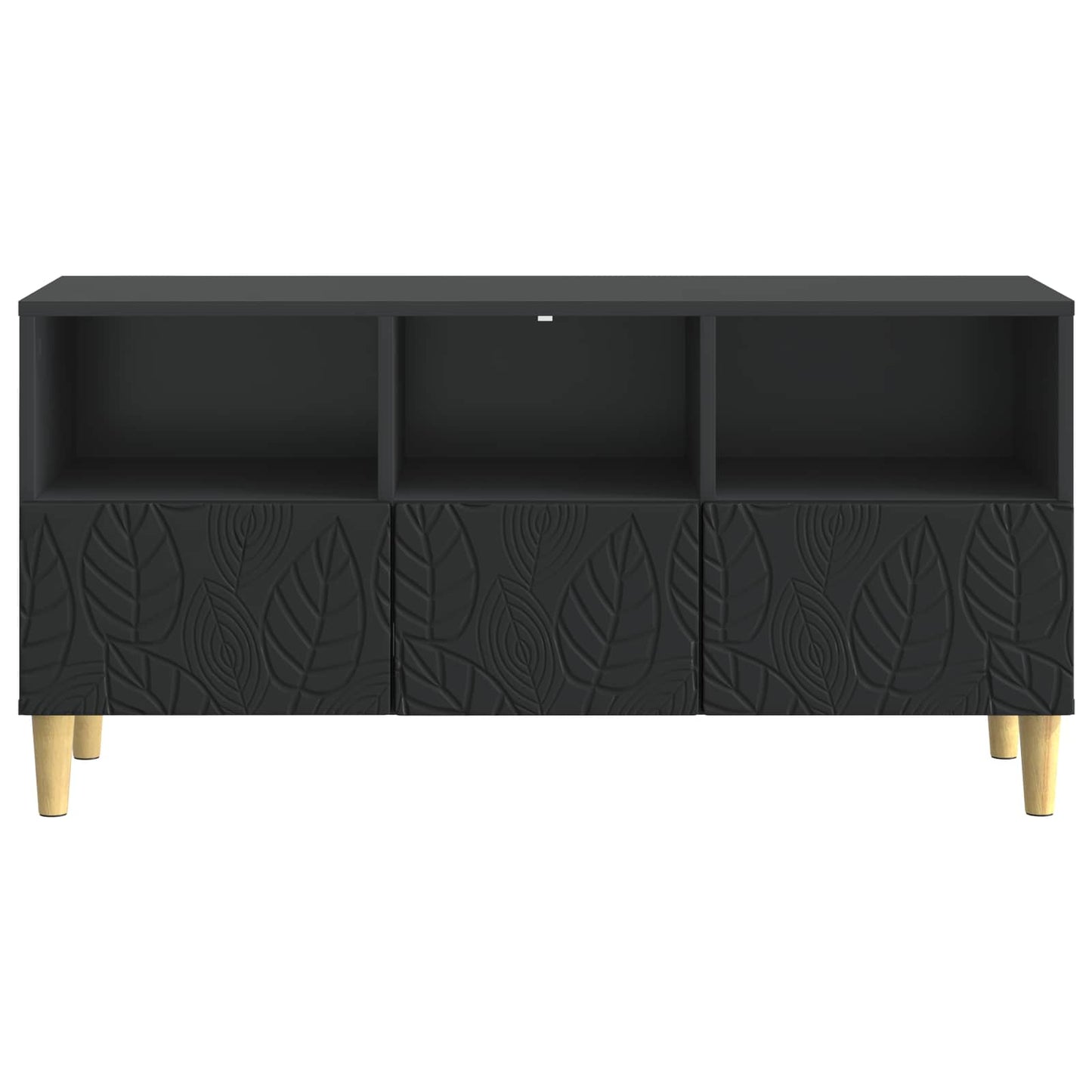 vidaXL TV Cabinet 102 x 34.5 x 50 cm Black Engineered Wood