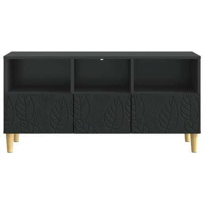vidaXL TV Cabinet 102 x 34.5 x 50 cm Black Engineered Wood