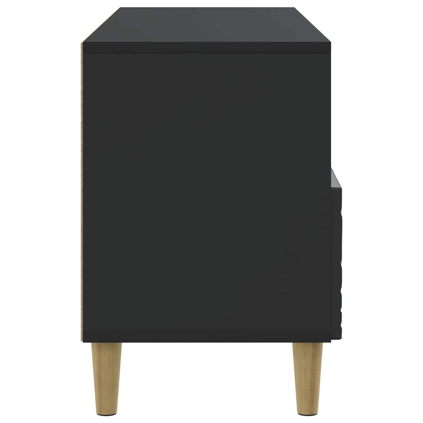 vidaXL TV Cabinet 102 x 34.5 x 50 cm Black Engineered Wood
