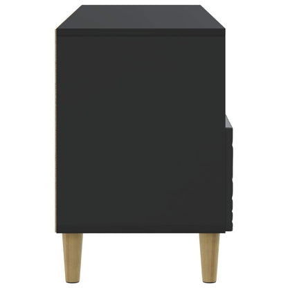 vidaXL TV Cabinet 102 x 34.5 x 50 cm Black Engineered Wood