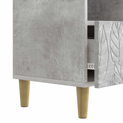 vidaXL TV Cabinet 102 x 34.5 x 50 cm Concrete Grey Engineered Wood