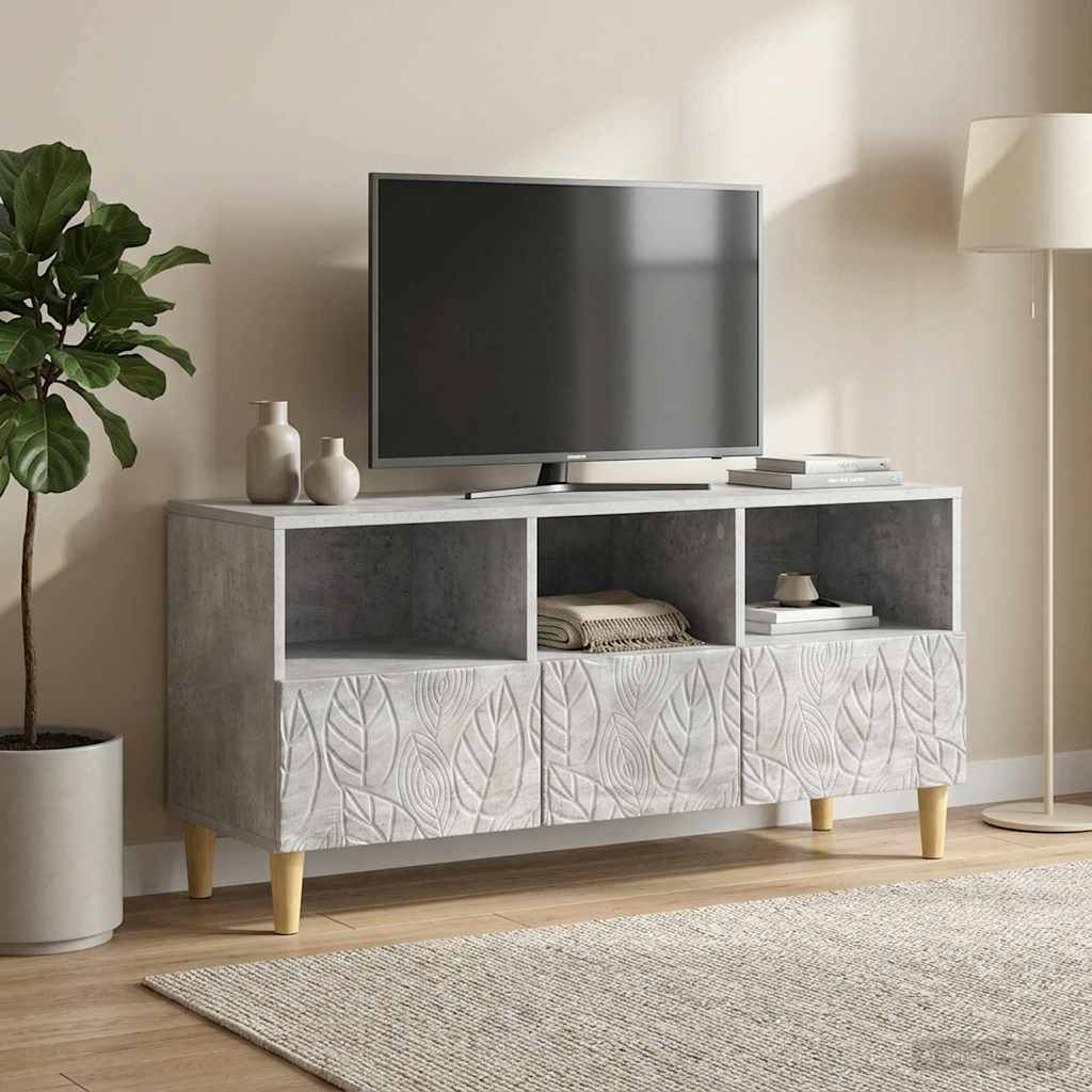vidaXL TV Cabinet 102 x 34.5 x 50 cm Concrete Grey Engineered Wood