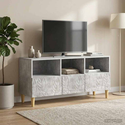vidaXL TV Cabinet 102 x 34.5 x 50 cm Concrete Grey Engineered Wood