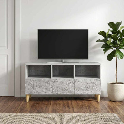 vidaXL TV Cabinet 102 x 34.5 x 50 cm Concrete Grey Engineered Wood