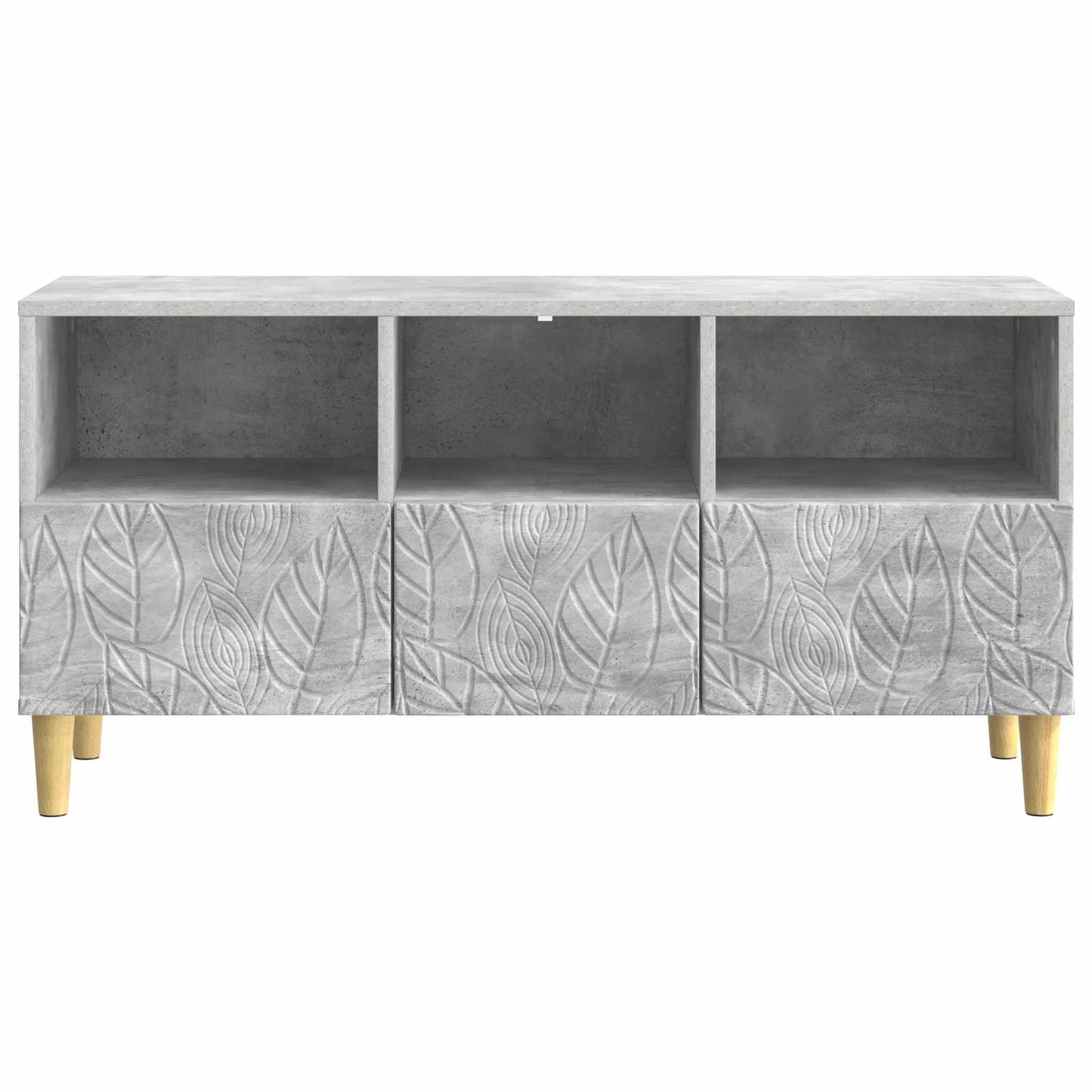 vidaXL TV Cabinet 102 x 34.5 x 50 cm Concrete Grey Engineered Wood