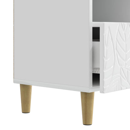 vidaXL TV Cabinet 102 x 34.5 x 50 cm High Gloss White Engineered Wood