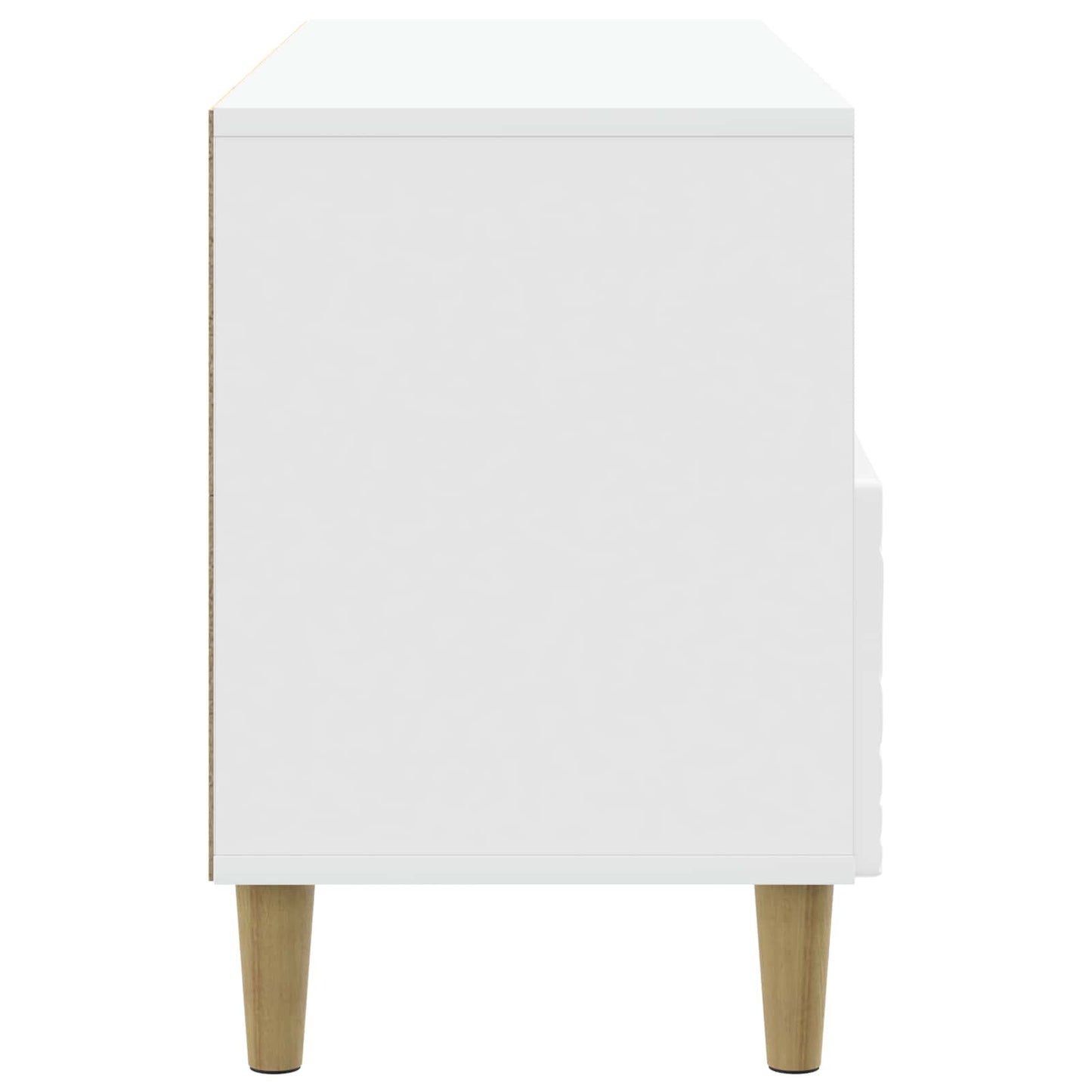 vidaXL TV Cabinet 102 x 34.5 x 50 cm High Gloss White Engineered Wood