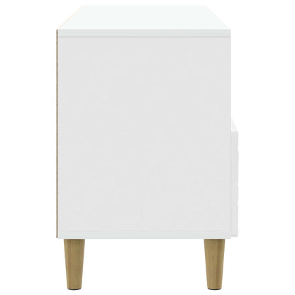 vidaXL TV Cabinet 102 x 34.5 x 50 cm High Gloss White Engineered Wood