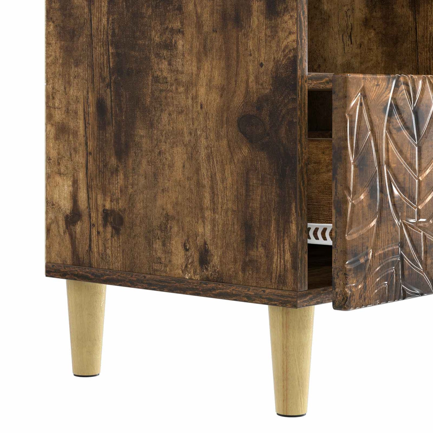 vidaXL TV Cabinet 102 x 34.5 x 50 cm Smoked Oak Engineered Wood