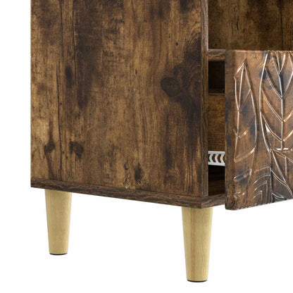 vidaXL TV Cabinet 102 x 34.5 x 50 cm Smoked Oak Engineered Wood