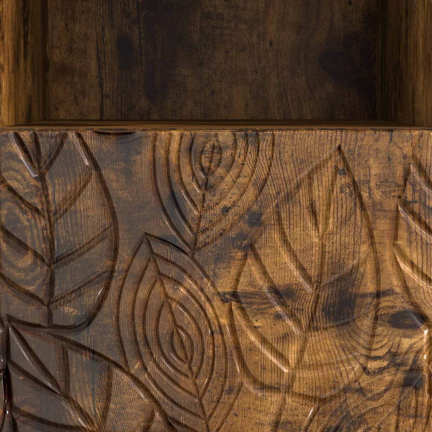 vidaXL TV Cabinet 102 x 34.5 x 50 cm Smoked Oak Engineered Wood