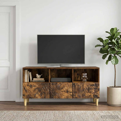 vidaXL TV Cabinet 102 x 34.5 x 50 cm Smoked Oak Engineered Wood