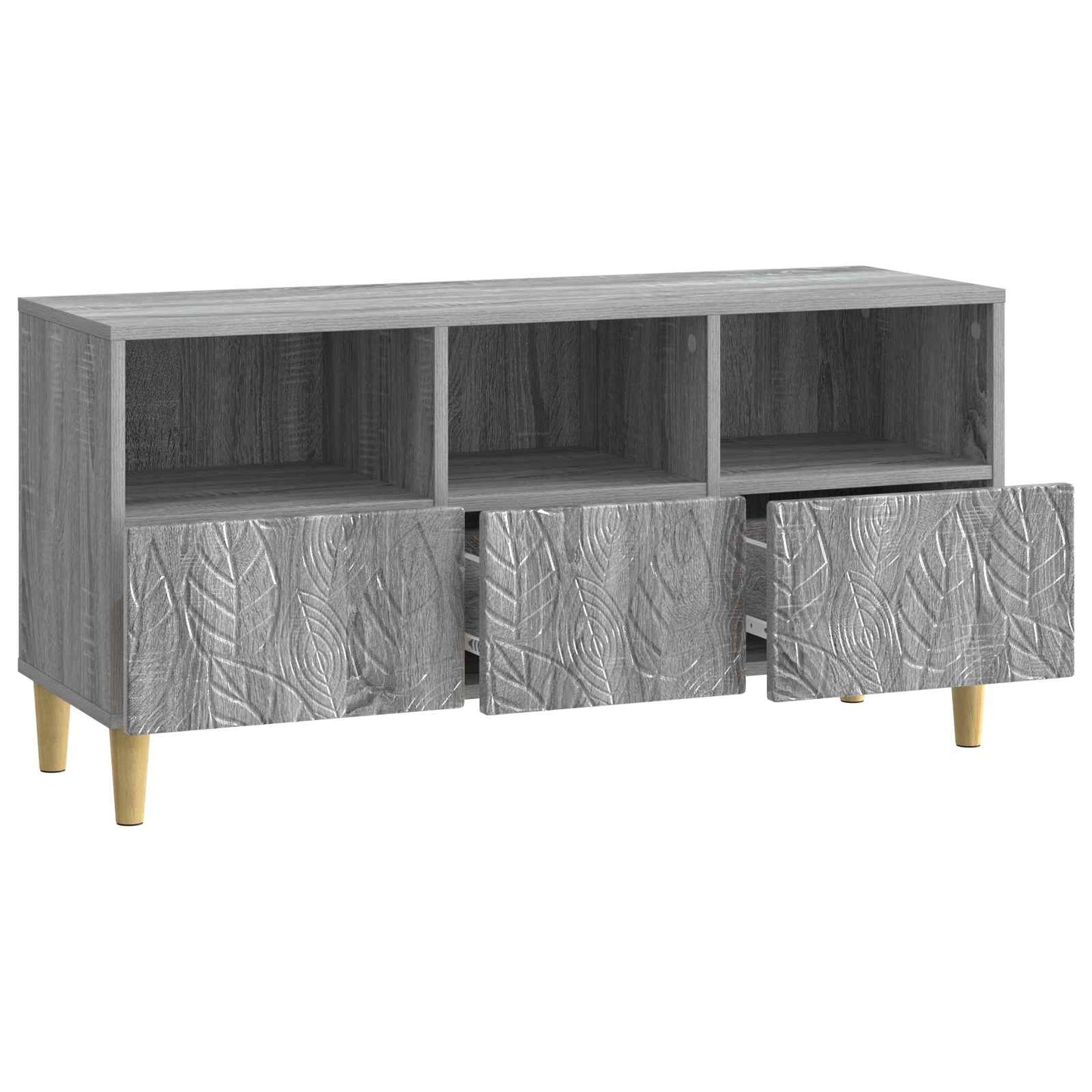 vidaXL TV Cabinet 102 x 34.5 x 50 cm Grey Sonoma Engineered Wood