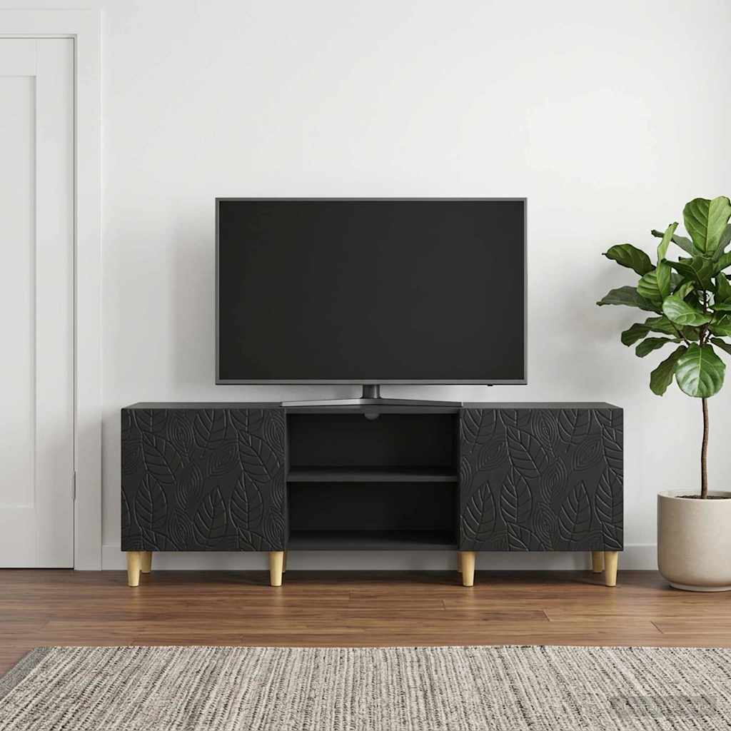 vidaXL TV Cabinet 150 x 31 x 50 cm Black Engineered Wood