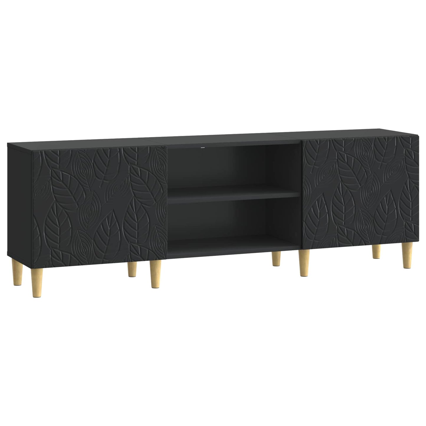 vidaXL TV Cabinet 150 x 31 x 50 cm Black Engineered Wood