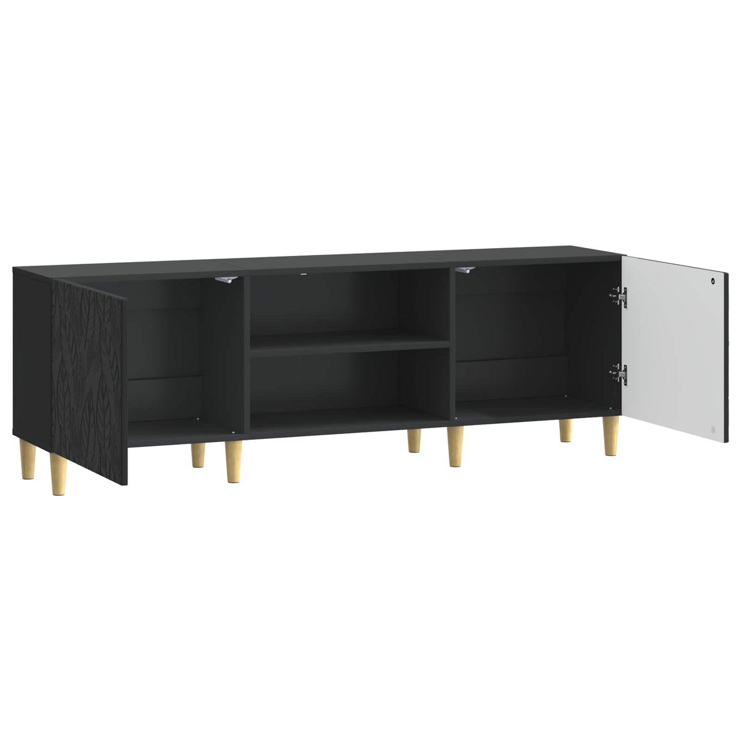 vidaXL TV Cabinet 150 x 31 x 50 cm Black Engineered Wood
