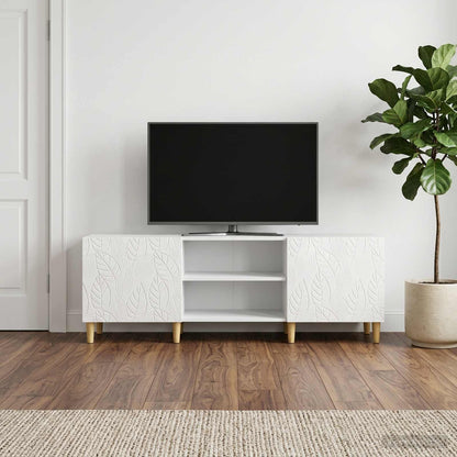 vidaXL TV Cabinet 150 x 31 x 50 cm High Gloss White Engineered Wood