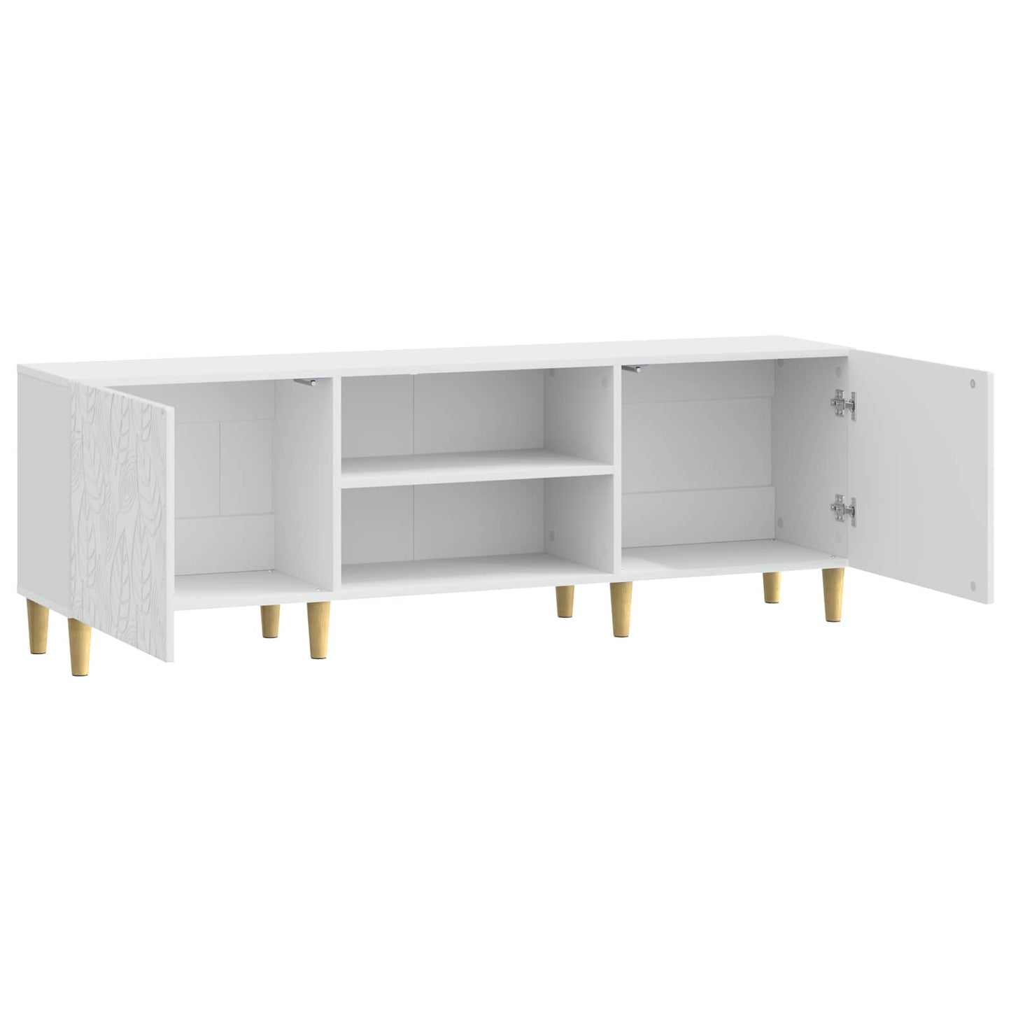 vidaXL TV Cabinet 150 x 31 x 50 cm High Gloss White Engineered Wood