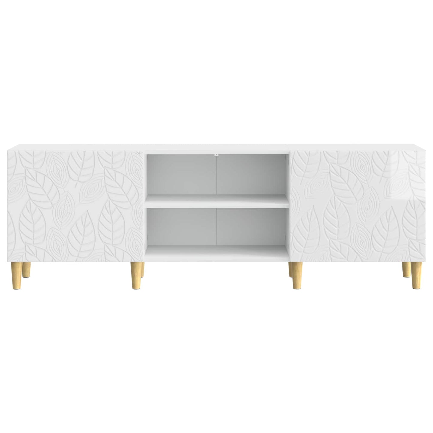 vidaXL TV Cabinet 150 x 31 x 50 cm High Gloss White Engineered Wood