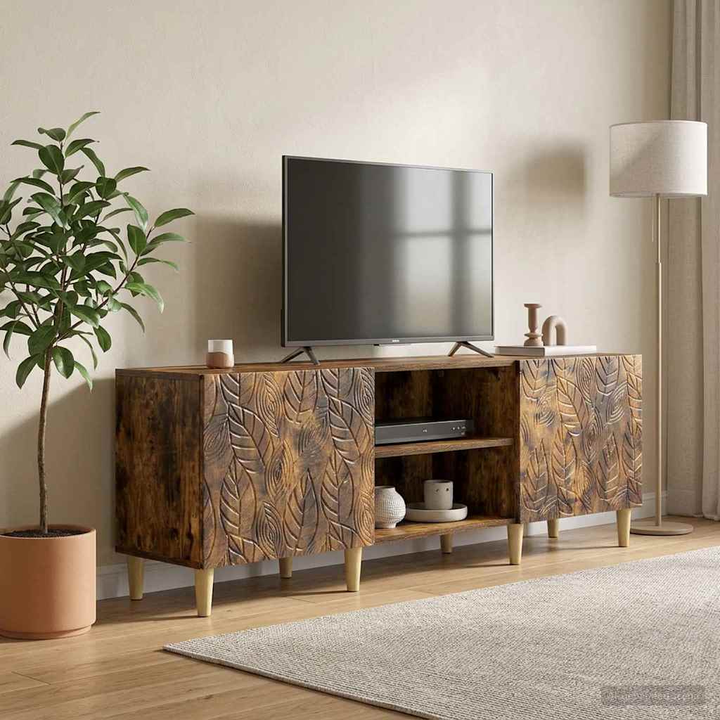 vidaXL TV Cabinet 150 x 31 x 50 cm Smoked Oak Engineered Wood