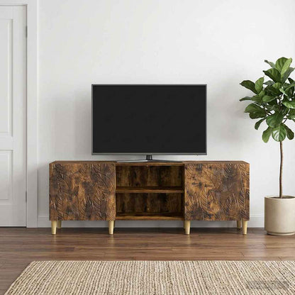 vidaXL TV Cabinet 150 x 31 x 50 cm Smoked Oak Engineered Wood
