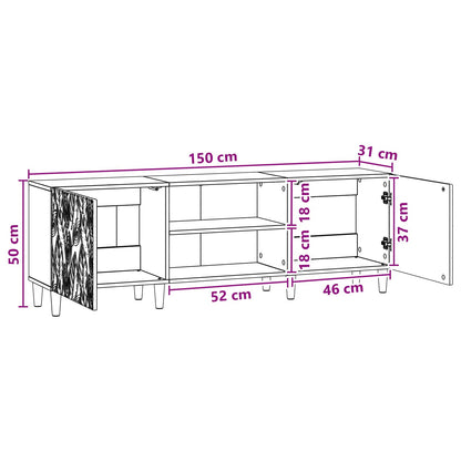 vidaXL TV Cabinet 150 x 31 x 50 cm Old Wood Engineered Wood