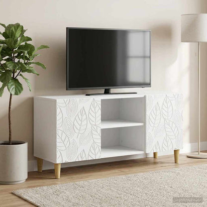 vidaXL TV Cabinet 102 x 34.5 x 50 cm White Engineered Wood