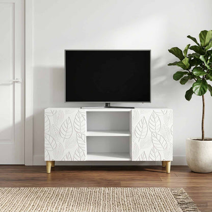 vidaXL TV Cabinet 102 x 34.5 x 50 cm White Engineered Wood