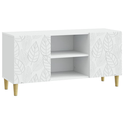 vidaXL TV Cabinet 102 x 34.5 x 50 cm White Engineered Wood