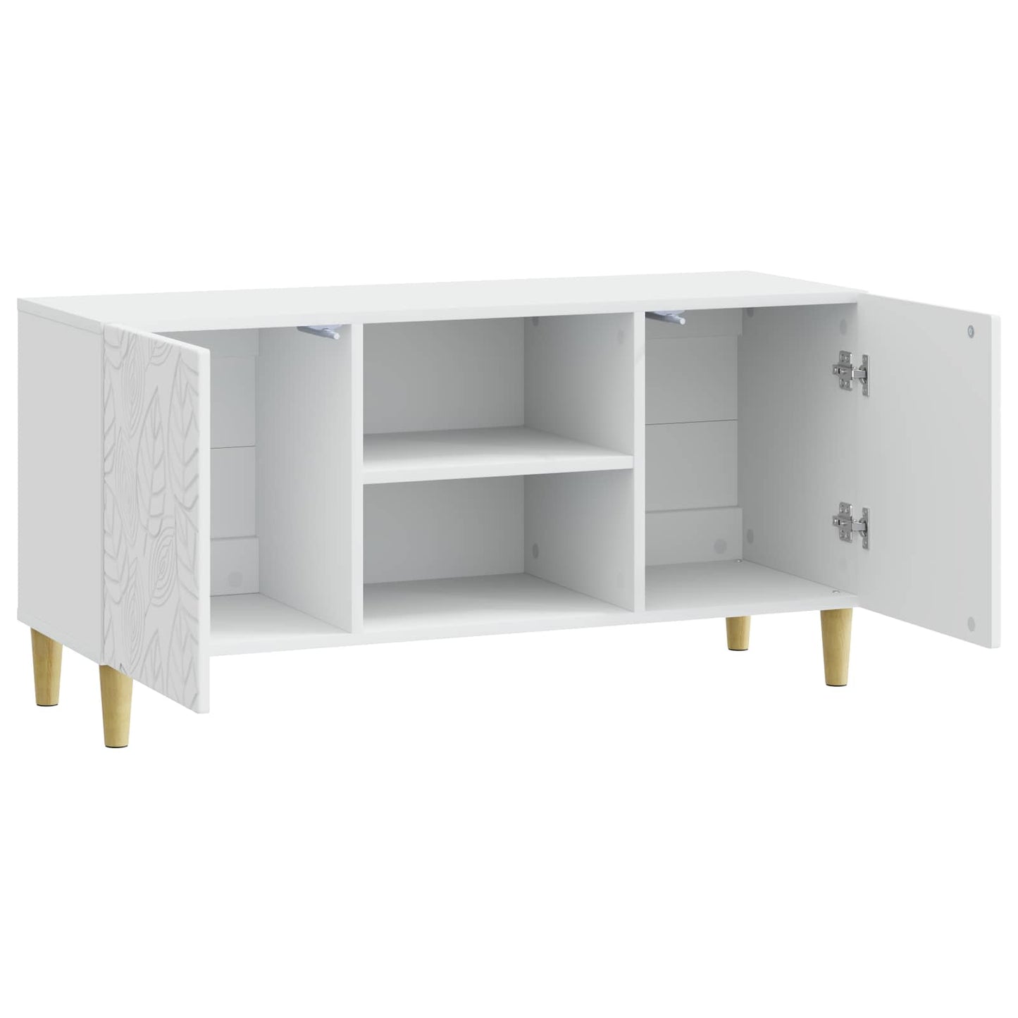vidaXL TV Cabinet 102 x 34.5 x 50 cm White Engineered Wood
