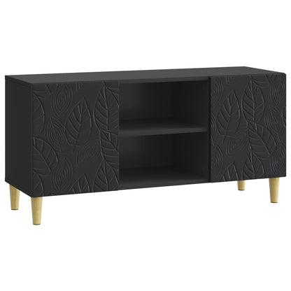 vidaXL TV Cabinet 102 x 34.5 x 50 cm Black Engineered Wood
