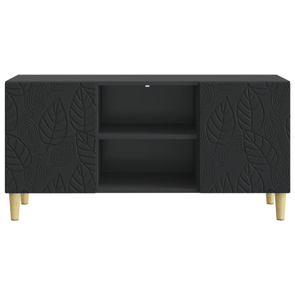 vidaXL TV Cabinet 102 x 34.5 x 50 cm Black Engineered Wood