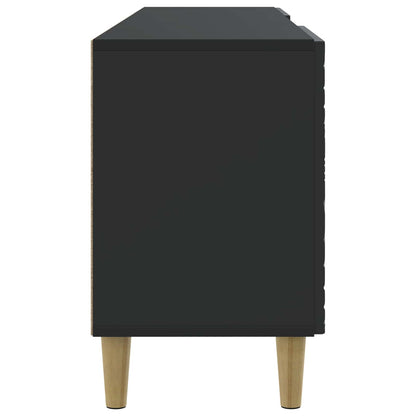 vidaXL TV Cabinet 102 x 34.5 x 50 cm Black Engineered Wood