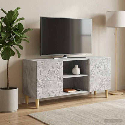 vidaXL TV Cabinet 102 x 34.5 x 50 cm Concrete Grey Engineered Wood