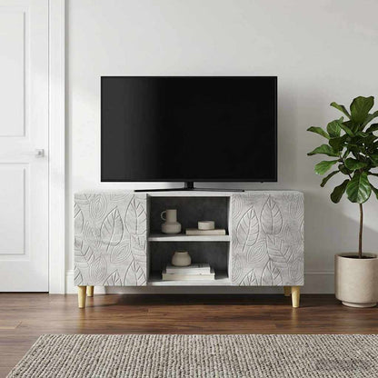 vidaXL TV Cabinet 102 x 34.5 x 50 cm Concrete Grey Engineered Wood