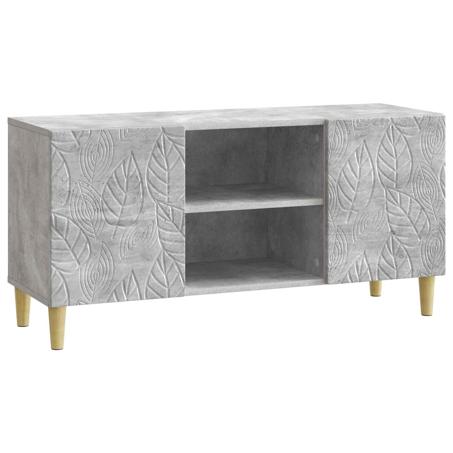 vidaXL TV Cabinet 102 x 34.5 x 50 cm Concrete Grey Engineered Wood