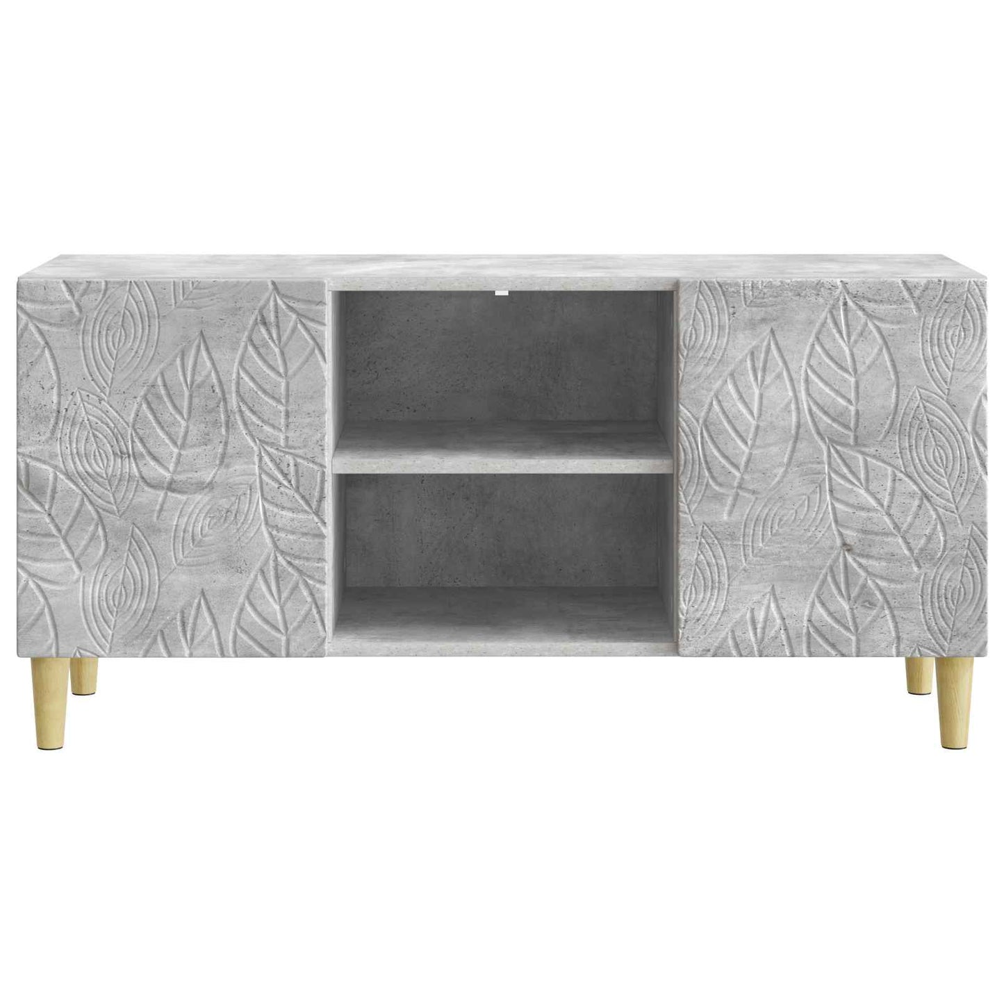 vidaXL TV Cabinet 102 x 34.5 x 50 cm Concrete Grey Engineered Wood