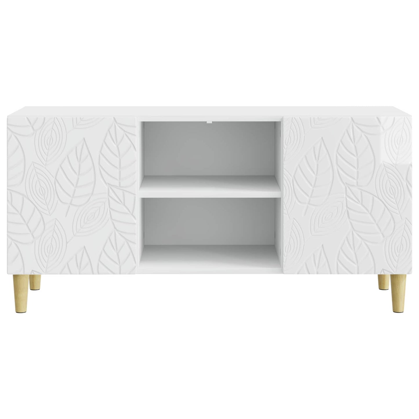 vidaXL TV Cabinet 102 x 34.5 x 50 cm High Gloss White Engineered Wood