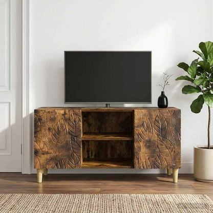 vidaXL TV Cabinet 102 x 34.5 x 50 cm Smoked Oak Engineered Wood