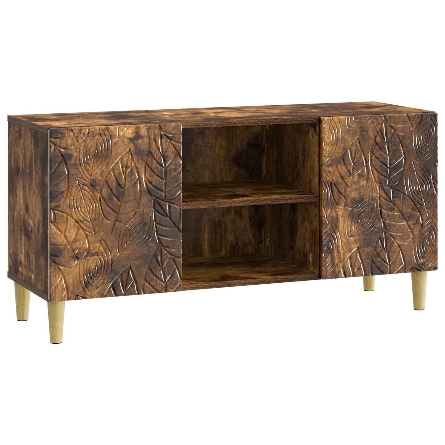 vidaXL TV Cabinet 102 x 34.5 x 50 cm Smoked Oak Engineered Wood