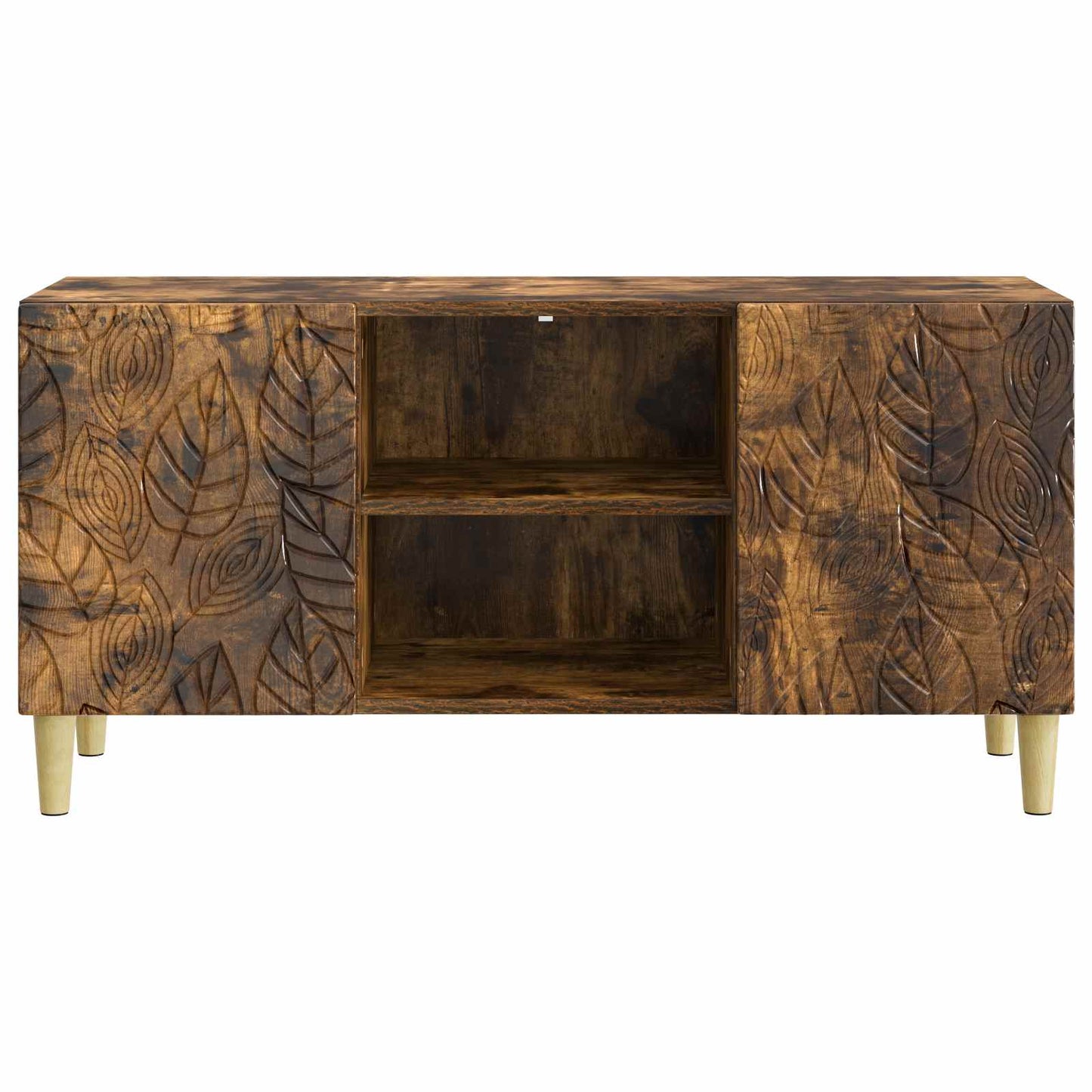 vidaXL TV Cabinet 102 x 34.5 x 50 cm Smoked Oak Engineered Wood
