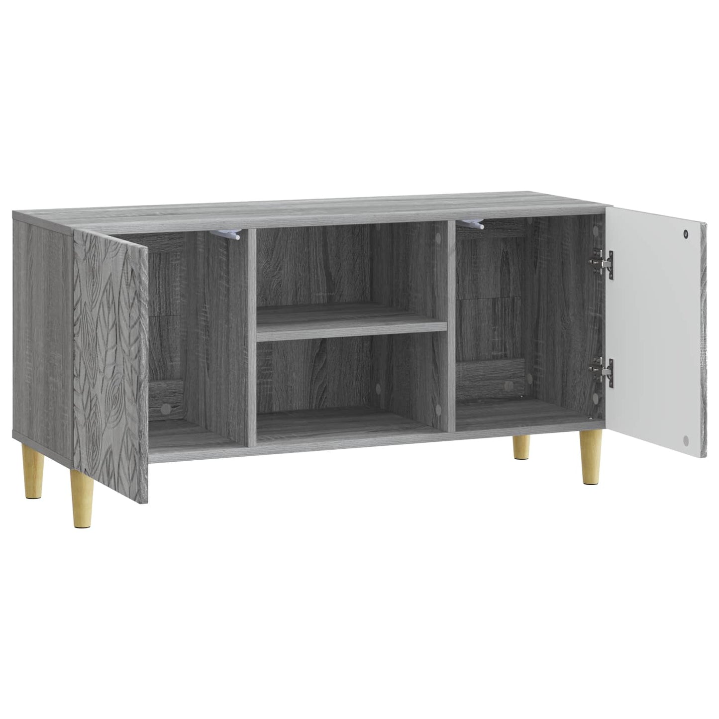 vidaXL TV Cabinet 102 x 34.5 x 50 cm Grey Sonoma Engineered Wood