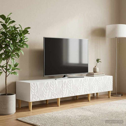 vidaXL TV Cabinet 147 x 34.5 x 30 cm White Engineered Wood