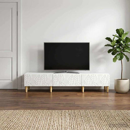 vidaXL TV Cabinet 147 x 34.5 x 30 cm White Engineered Wood