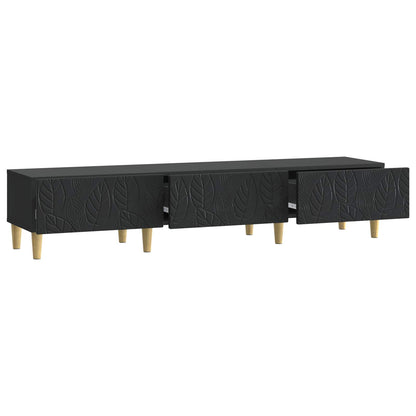 vidaXL TV Cabinet 147 x 34.5 x 30 cm Black Engineered Wood