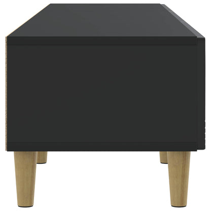 vidaXL TV Cabinet 147 x 34.5 x 30 cm Black Engineered Wood