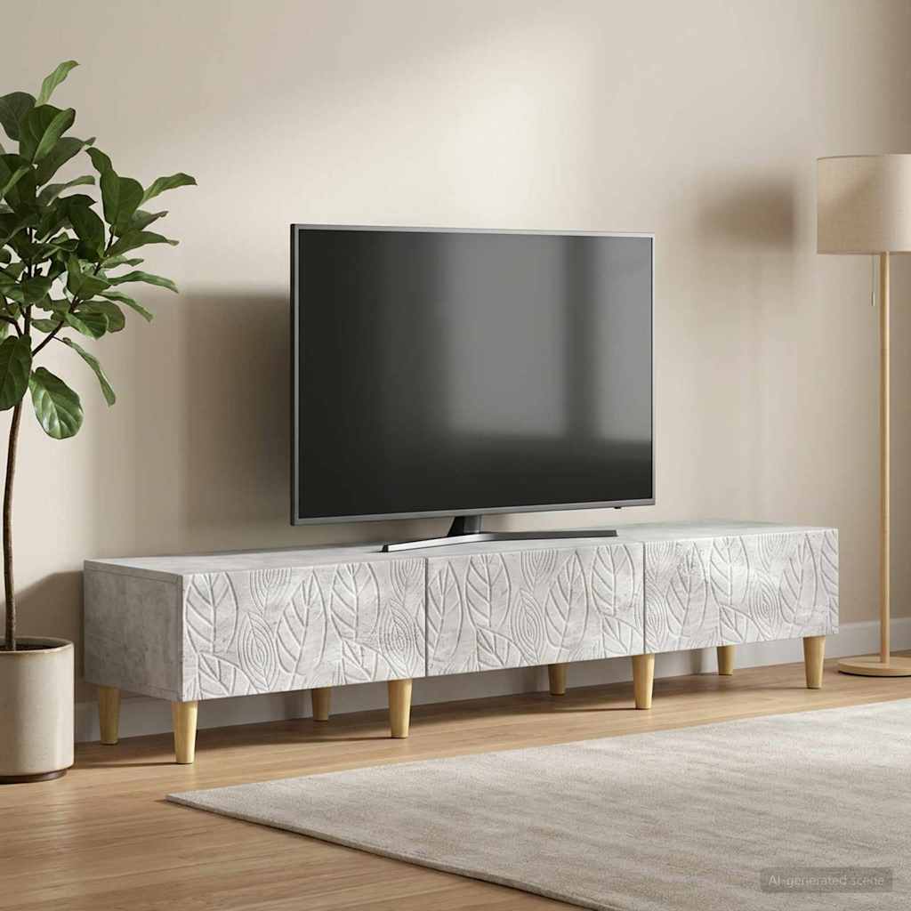 vidaXL TV Cabinet 147 x 34.5 x 30 cm Concrete Grey Engineered Wood