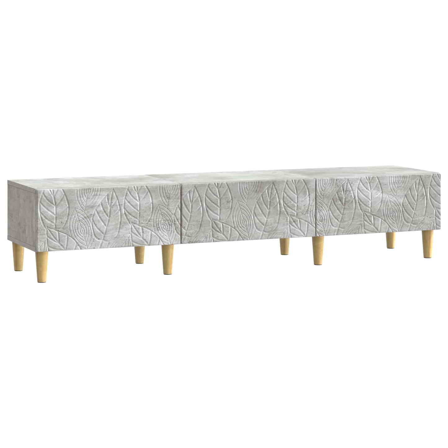 vidaXL TV Cabinet 147 x 34.5 x 30 cm Concrete Grey Engineered Wood