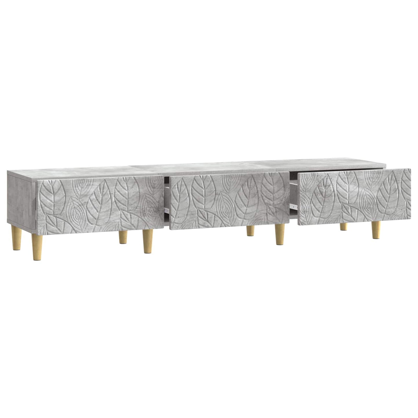 vidaXL TV Cabinet 147 x 34.5 x 30 cm Concrete Grey Engineered Wood