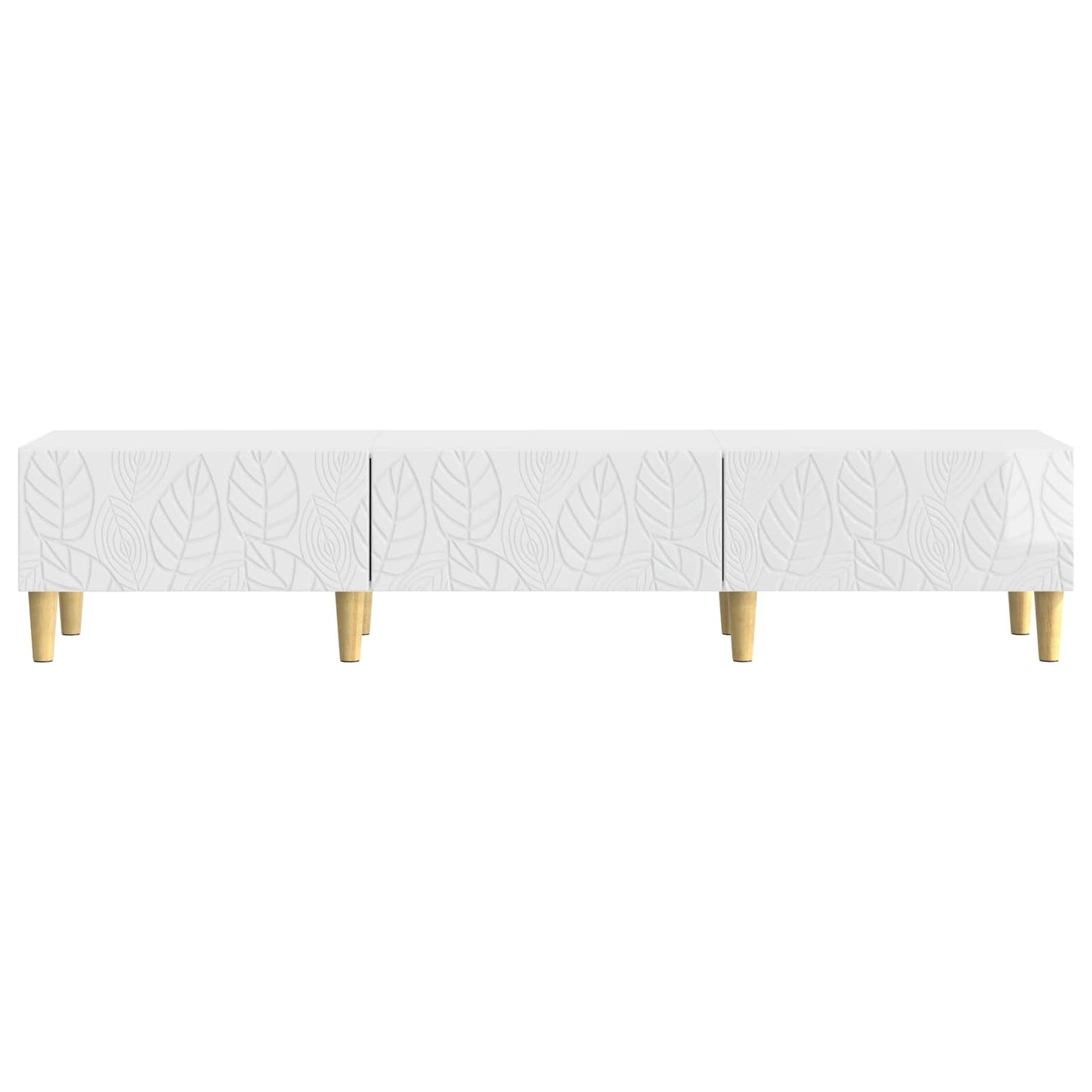 vidaXL TV Cabinet 147 x 34.5 x 30 cm High Gloss White Engineered Wood